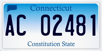 CT license plate AC02481