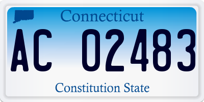 CT license plate AC02483