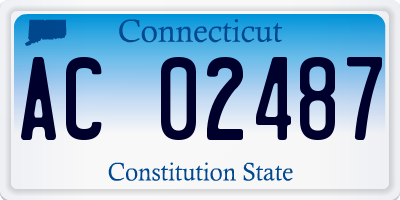 CT license plate AC02487