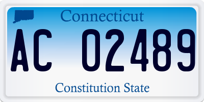CT license plate AC02489