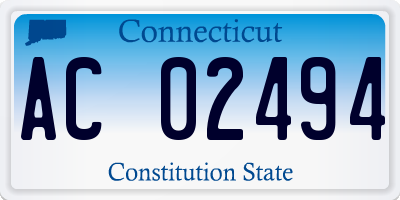 CT license plate AC02494