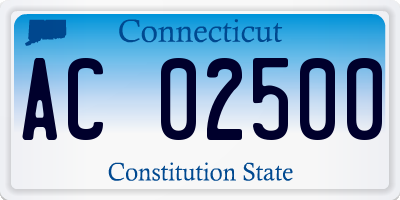 CT license plate AC02500