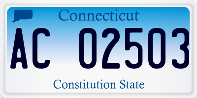 CT license plate AC02503