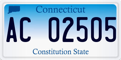 CT license plate AC02505