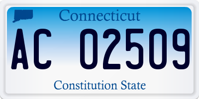 CT license plate AC02509