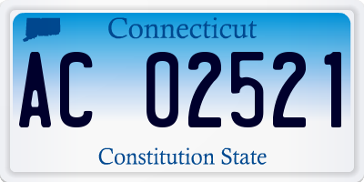 CT license plate AC02521