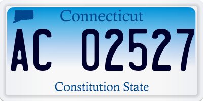 CT license plate AC02527