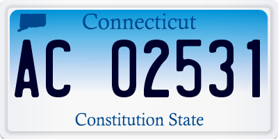 CT license plate AC02531