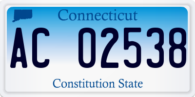 CT license plate AC02538