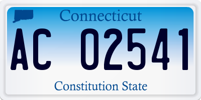 CT license plate AC02541