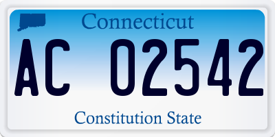 CT license plate AC02542