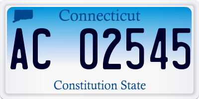 CT license plate AC02545