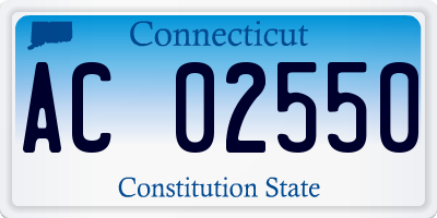 CT license plate AC02550