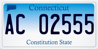 CT license plate AC02555