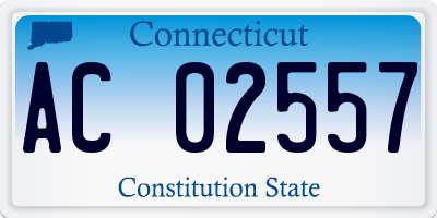 CT license plate AC02557