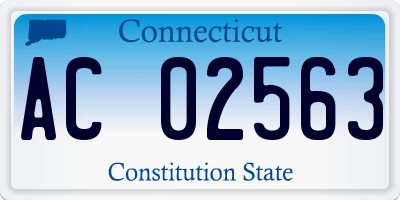 CT license plate AC02563