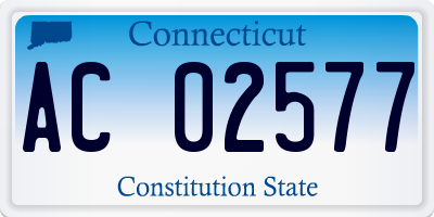 CT license plate AC02577