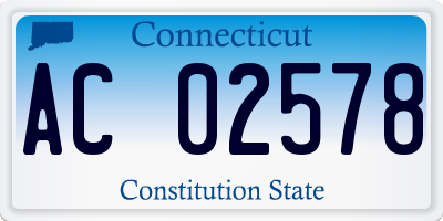 CT license plate AC02578