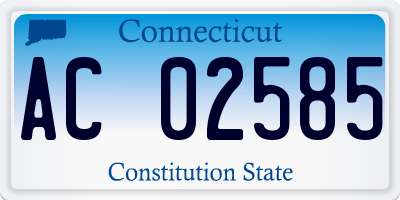 CT license plate AC02585