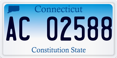 CT license plate AC02588