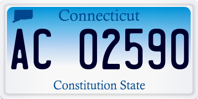 CT license plate AC02590