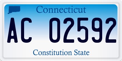 CT license plate AC02592