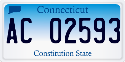 CT license plate AC02593