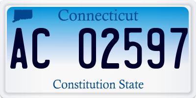 CT license plate AC02597