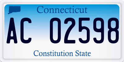 CT license plate AC02598