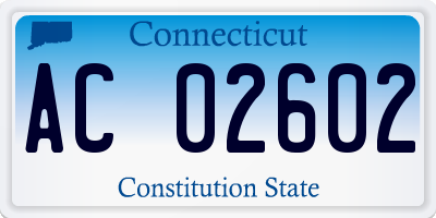 CT license plate AC02602