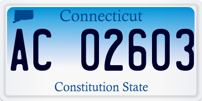 CT license plate AC02603