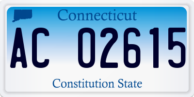 CT license plate AC02615