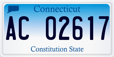 CT license plate AC02617