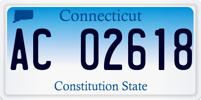 CT license plate AC02618