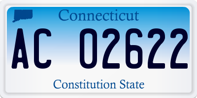 CT license plate AC02622