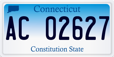 CT license plate AC02627