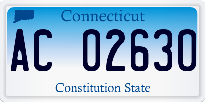 CT license plate AC02630