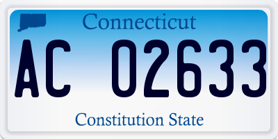 CT license plate AC02633