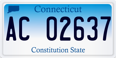 CT license plate AC02637