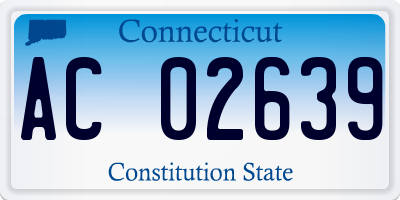 CT license plate AC02639