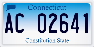 CT license plate AC02641