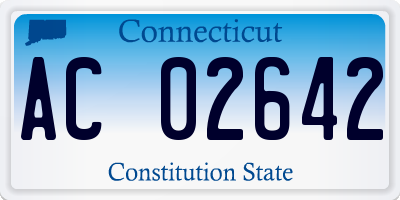 CT license plate AC02642