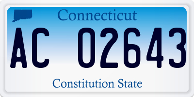 CT license plate AC02643