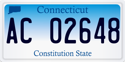 CT license plate AC02648