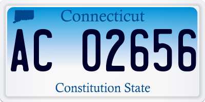 CT license plate AC02656