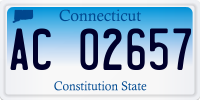 CT license plate AC02657