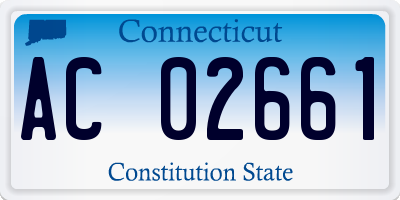 CT license plate AC02661