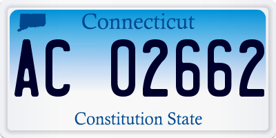 CT license plate AC02662