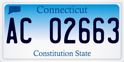 CT license plate AC02663