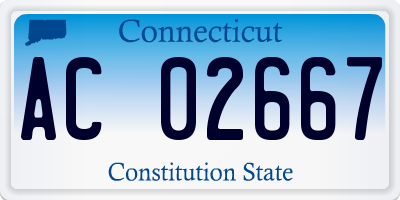 CT license plate AC02667